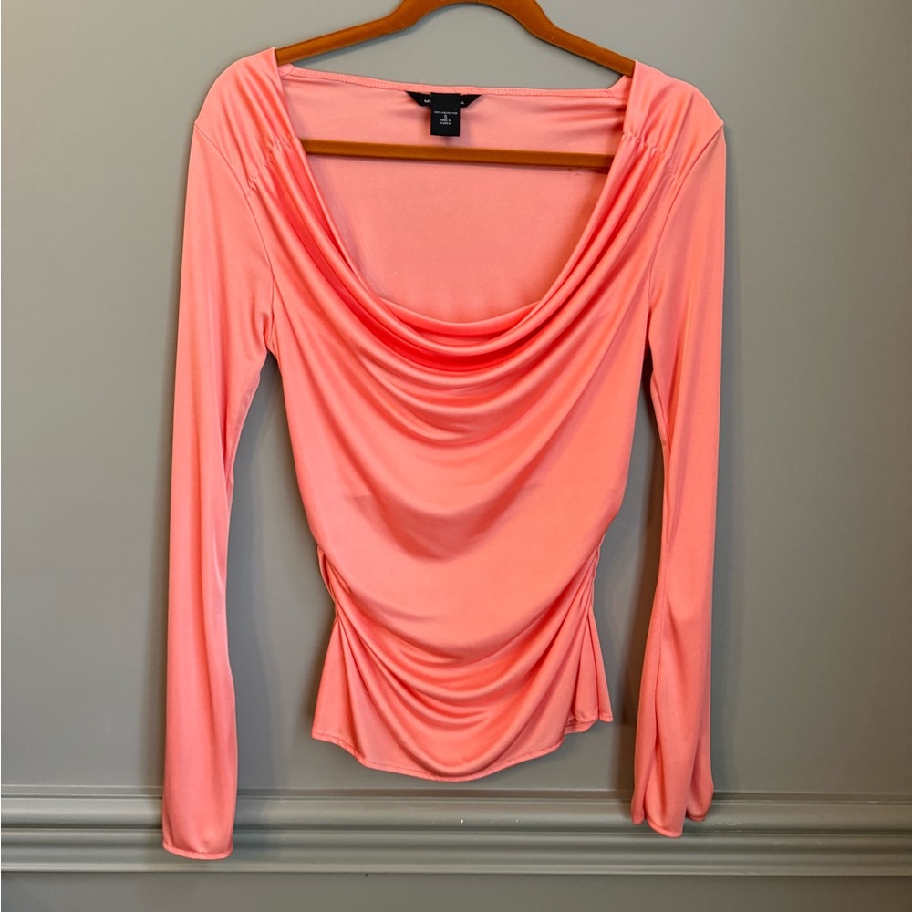 Women's Mango Drape Neck Top